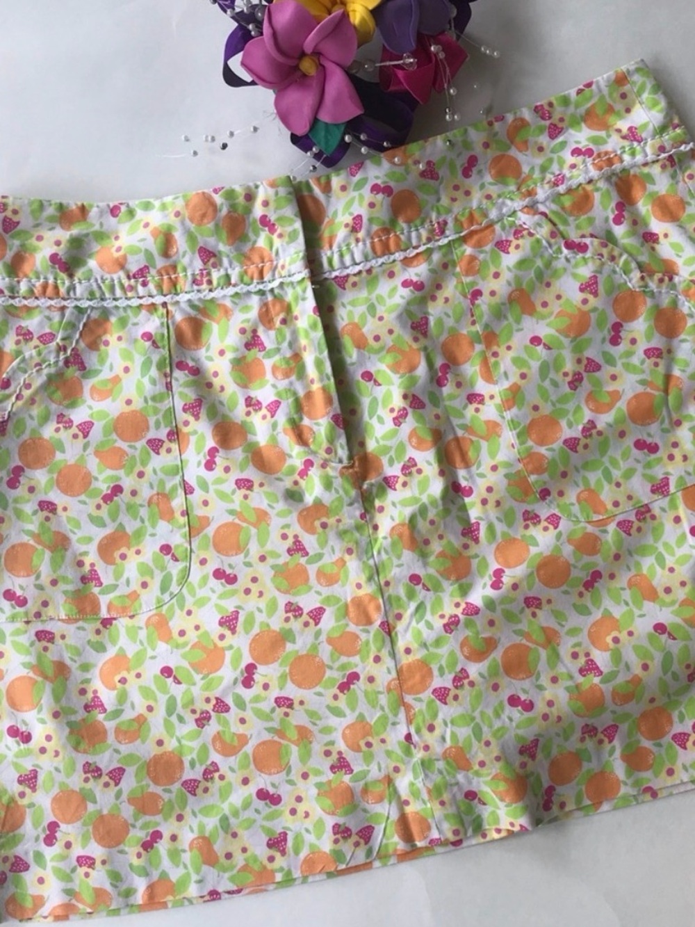 Lilly Pulitzer Multicolor Citrus Floral Skirt